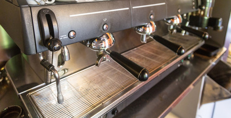 Old bar with an Italian coffee machine