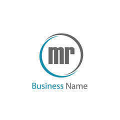 Initial Letter MR Logo Template Design