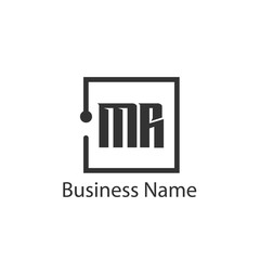 Initial Letter MR Logo Template Design