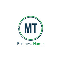 Initial Letter MT Logo Template Design