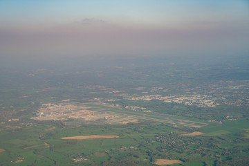 Aerial view of the beautiful Gatwick airport