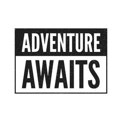 slogan ADVENTURE AWAITS phrase graphic vector Print Fashion lettering calligraphy