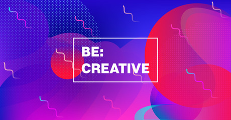 Bright Neon Gradient Overlay Futuristic Vector Pattern. Simple Main Web Page Iridescent Geometric Design. Fluid Color Retro Tech Glitch Circles Cover. Festival Poster Business Internet Background.