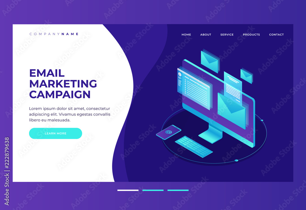 Aufkleber e-mailing notification concept. monitor with an envelope and e-mail on screen. email marketing. desi
