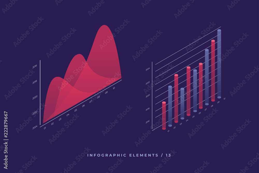 Poster infographic vector elements. illustration of data financial graphs or diagrams, information data sta