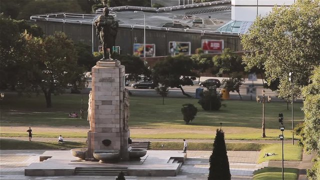 Artigas Monument In Plaza Republica Oriental De Uruguay, In Buenos Aires.
