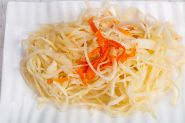 Delicious pickled cabbage