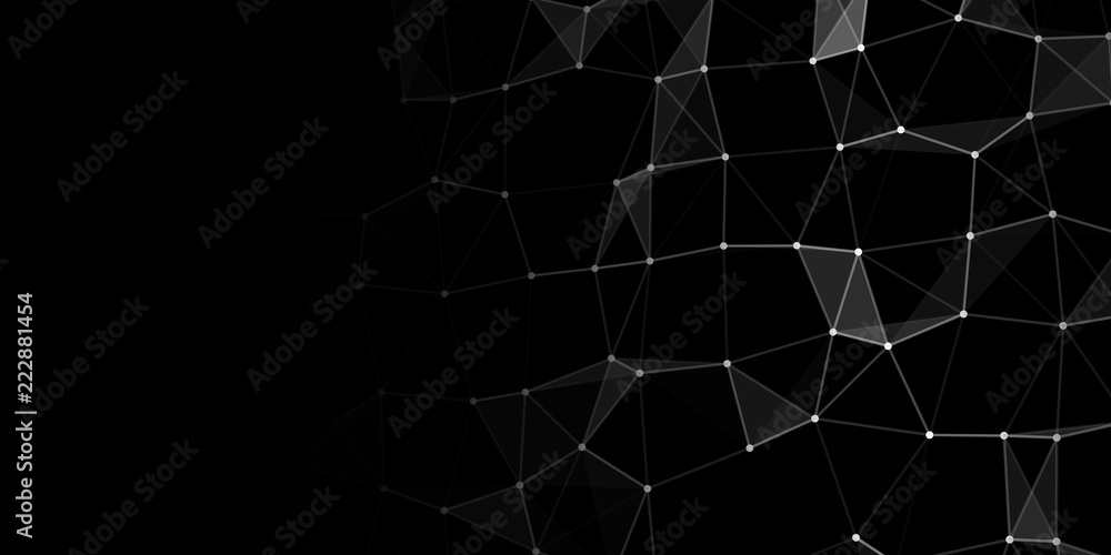 Poster Abstract technology background. Science background. Big data. Background vector. Plexus effect. Network connection structure. Vector illustration.