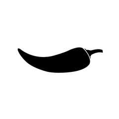 Pepper icon, silhouette, logo on white background