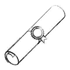 diploma graduation isolated icon