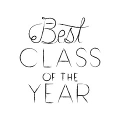 class of the year hand made font