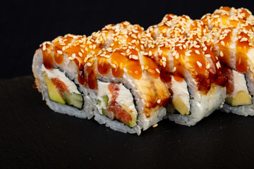 Japanese roll with eel
