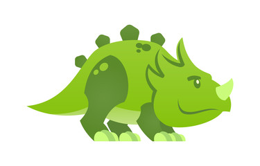 Cute little dinosaur character. Dino child mascot