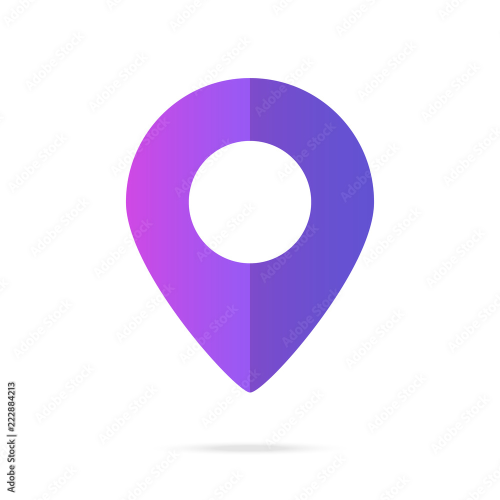 Poster map pointer, map pin. location pointer concepts with modern gradient. vector illustration isolated o