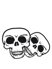 paar pärchen liebe verliebt 2 freunde team duo romantisch schädel skelett tot tod knochen horror halloween maske kopf totenkopf böse comic cartoon clipart lus