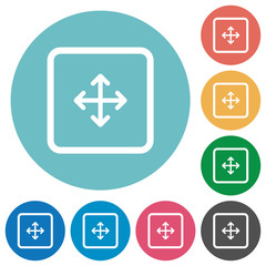 Fototapeta premium Drag object flat round icons