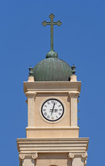 Clock Tower on a church in the Middle East