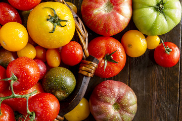 Assortment of Fresh Heirloom Tomatoes