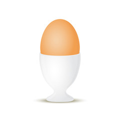 Vector 3d realistic egg in egg-cup