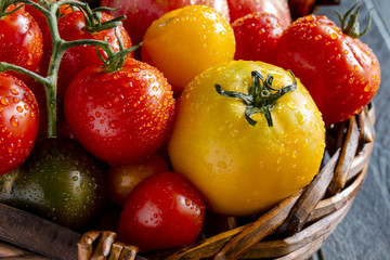 Assortment of Fresh Heirloom Tomatoes