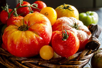 Assortment of Fresh Heirloom Tomatoes