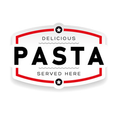 Food logo Pasta vintage