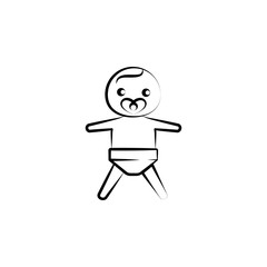 Boy baby  child  concept line icon. Simple element illustration. Boy baby  child  concept outline symbol design from Motherhood set. Can be used for web and mobile UI/UX