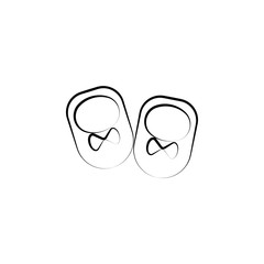 New baby shoes concept line icon. Simple element illustration. New baby shoes concept outline symbol design from Motherhood set. Can be used for web and mobile UI/UX