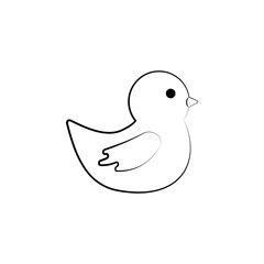Duck toy concept line icon. Simple element illustration. Duck toy concept outline symbol design from Motherhood set. Can be used for web and mobile UI/UX