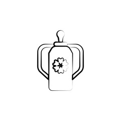 Obraz premium Milk bottle baby concept line icon. Simple element illustration. Milk bottle baby concept outline symbol design from Motherhood set. Can be used for web and mobile UI/UX