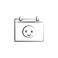 baby born calendar concept line icon. Simple element illustration. baby born calendar concept outline symbol design from Motherhood set. Can be used for web and mobile UI/UX