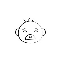 bear baby face art concept line icon. Simple element illustration. bear baby face art concept outline symbol design from Motherhood set. Can be used for web and mobile UI/UX