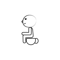 Baby poops  concept line icon. Simple element illustration. Baby poops  concept outline symbol design from Motherhood set. Can be used for web and mobile UI/UX