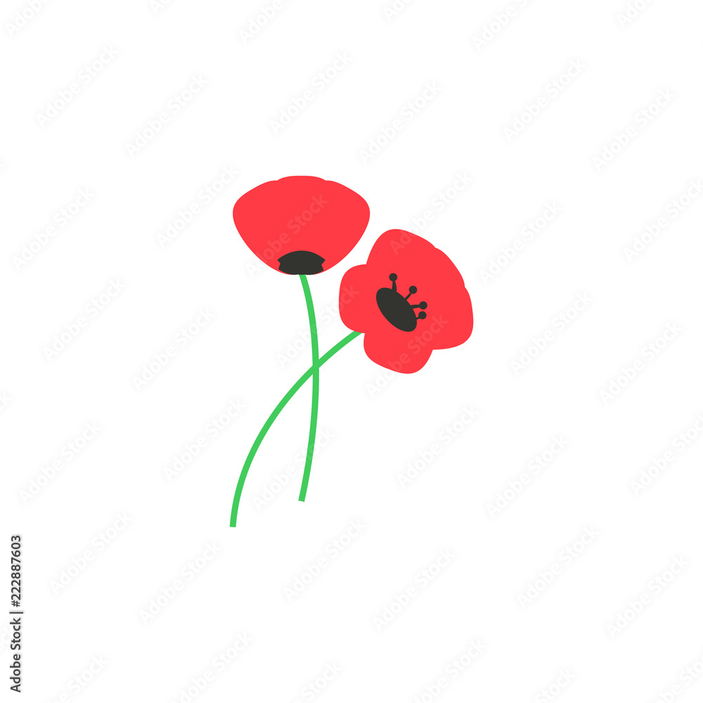 Poster tulip colored icon. element of colored autumn icon for mobile concept and web apps. colored tulip ic
