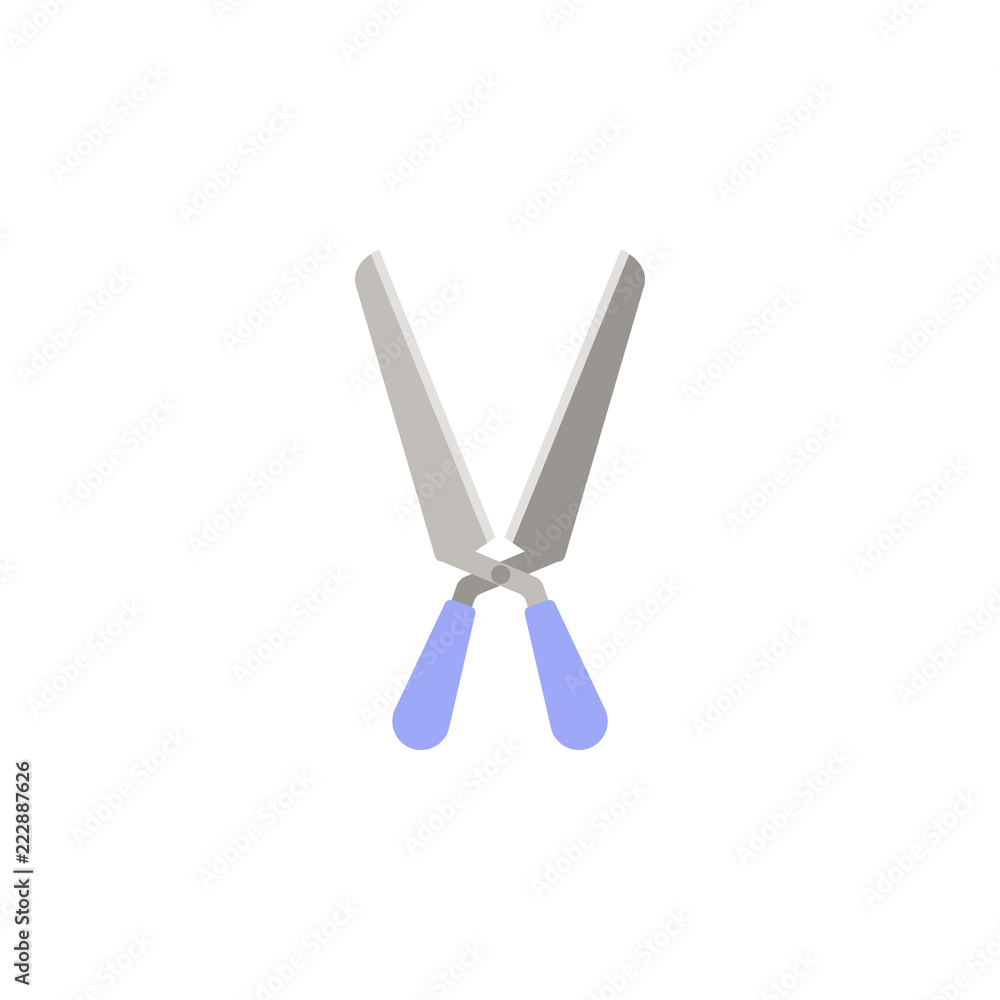 Poster gardening scissors colored icon. element of colored autumn icon for mobile concept and web apps. col