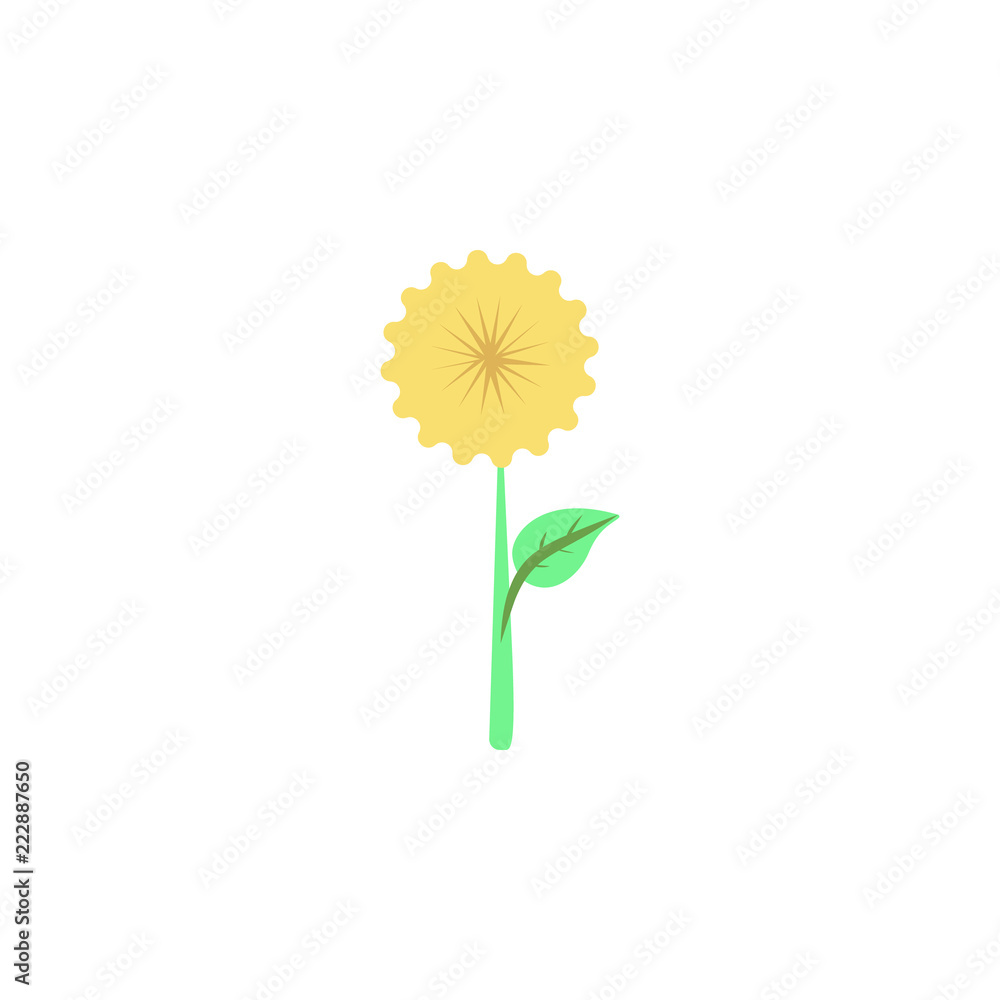 Poster chamomile colored icon. element of colored autumn icon for mobile concept and web apps. colored cham