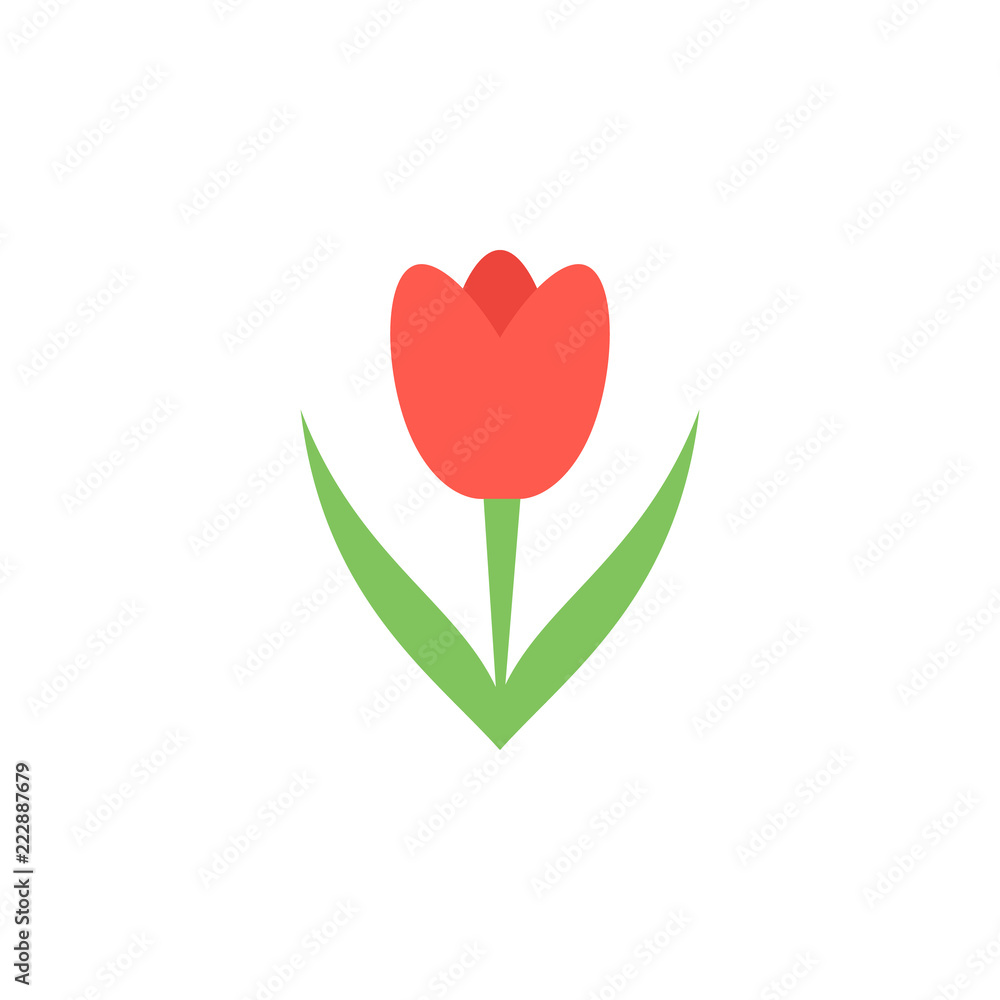 Poster tulip colored icon. element of colored autumn icon for mobile concept and web apps. colored tulip ic