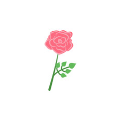 rose flower colored icon. Element of colored autumn icon for mobile concept and web apps. Colored rose flower icon can be used for web and mobile