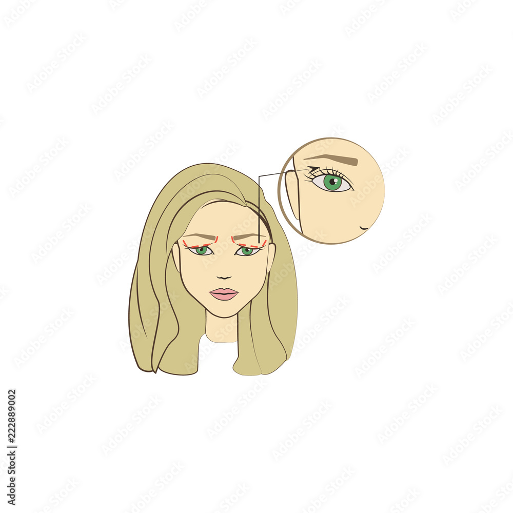 Poster enlarge eye operation colored icon. element of beauty and anti aging icon for mobile concept and web
