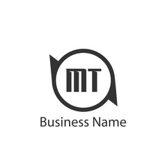 Initial Letter MT Logo Template Design
