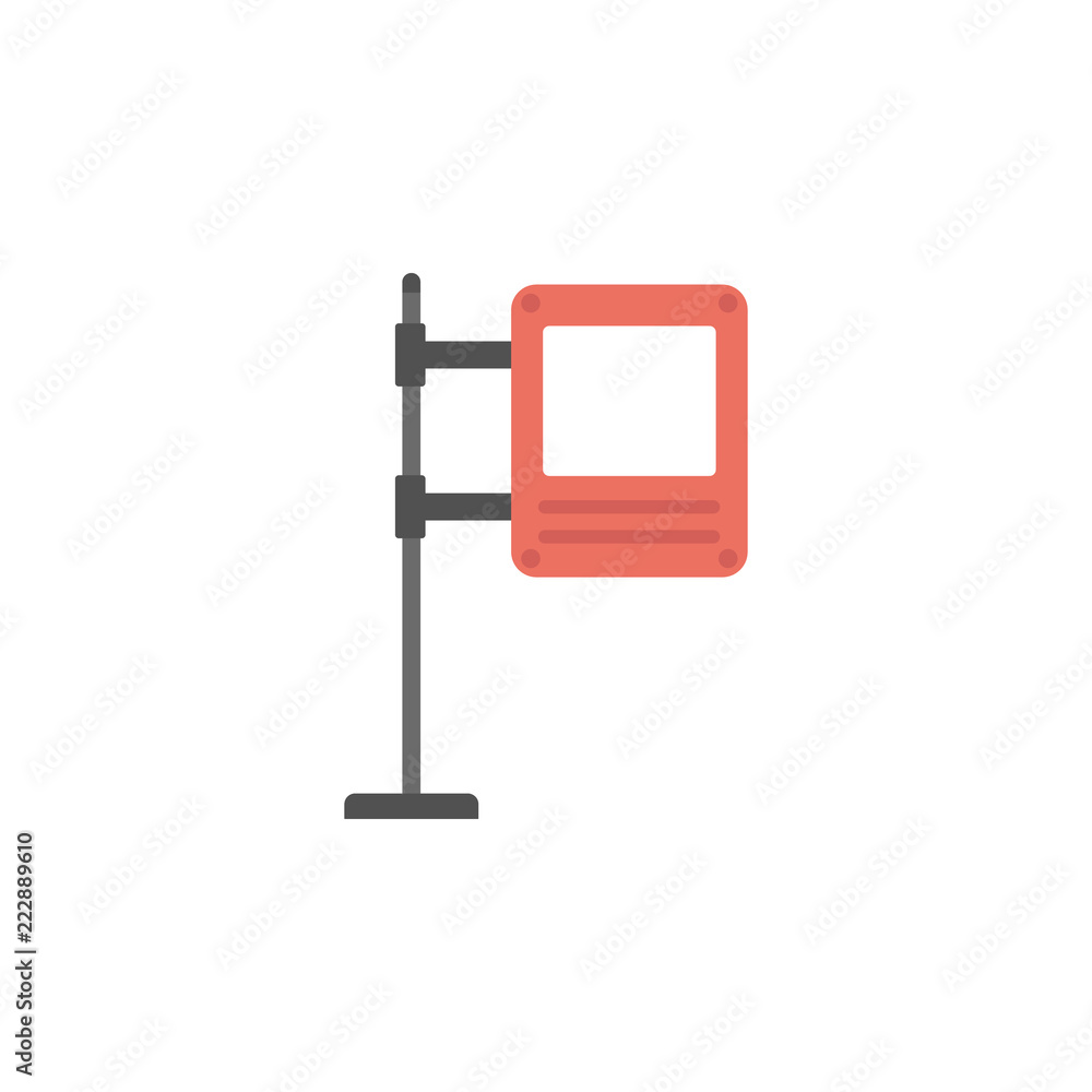 Poster digital billboard colored icon. element of road signs and junctions icon for mobile concept and web 