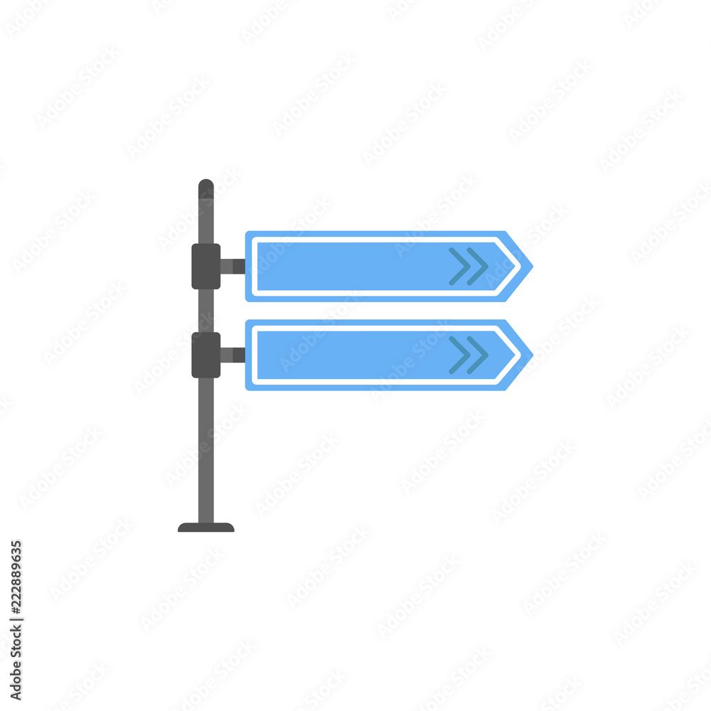 Poster fingerpost colored icon. element of road signs and junctions icon for mobile concept and web apps. c