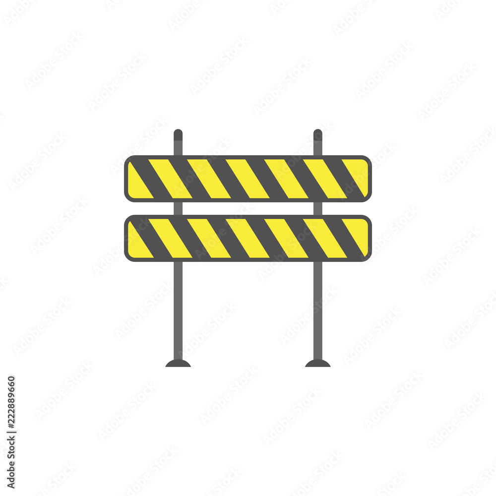 Poster barricade colored icon. element of road signs and junctions icon for mobile concept and web apps. co