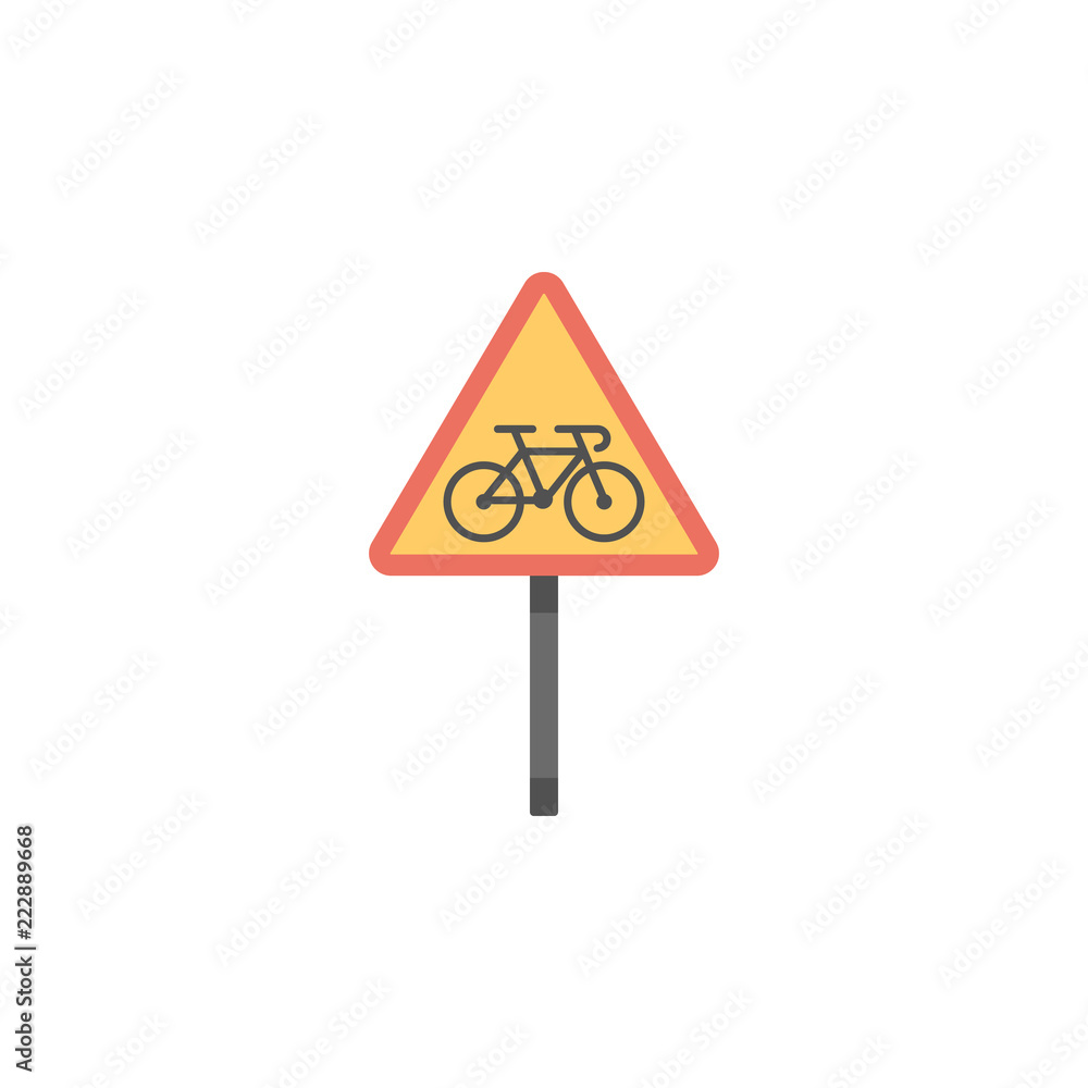 Poster no cycles colored icon. element of road signs and junctions icon for mobile concept and web apps. co