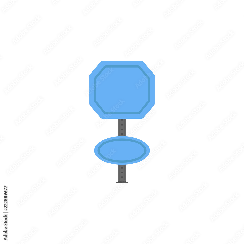 Poster display information colored icon. element of road signs and junctions icon for mobile concept and we