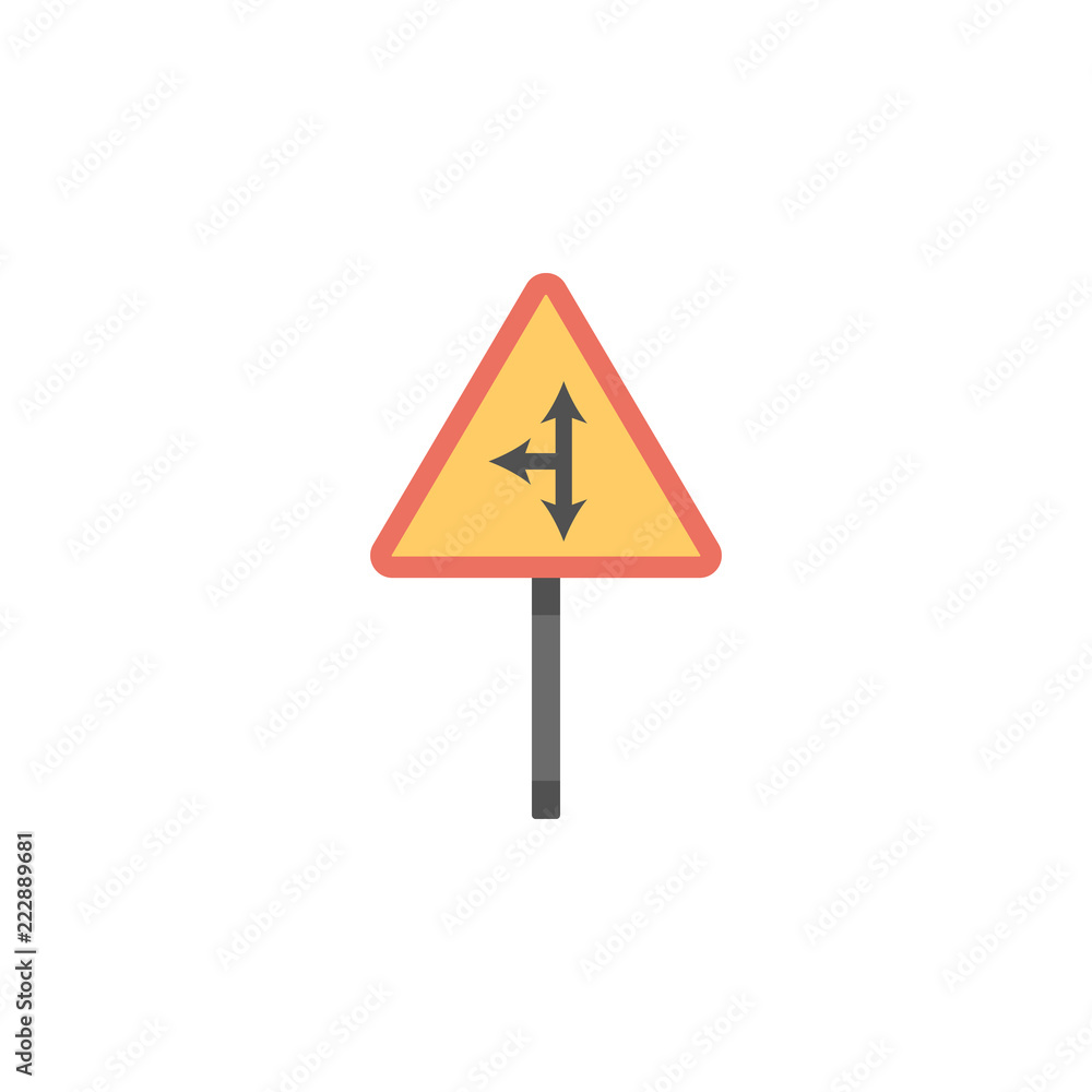 Aufkleber direction sign colored icon. element of road signs and junctions icon for mobile concept and web app