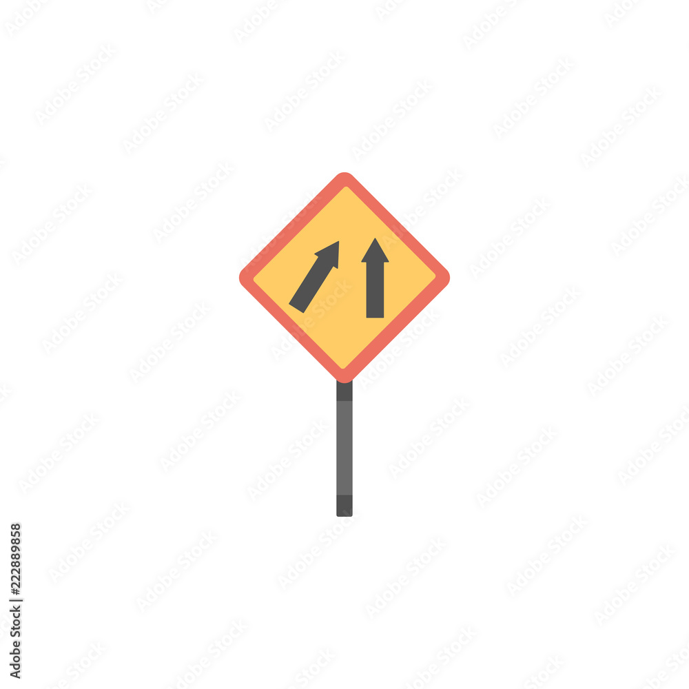 Poster destination distance colored icon. element of road signs and junctions icon for mobile concept and w