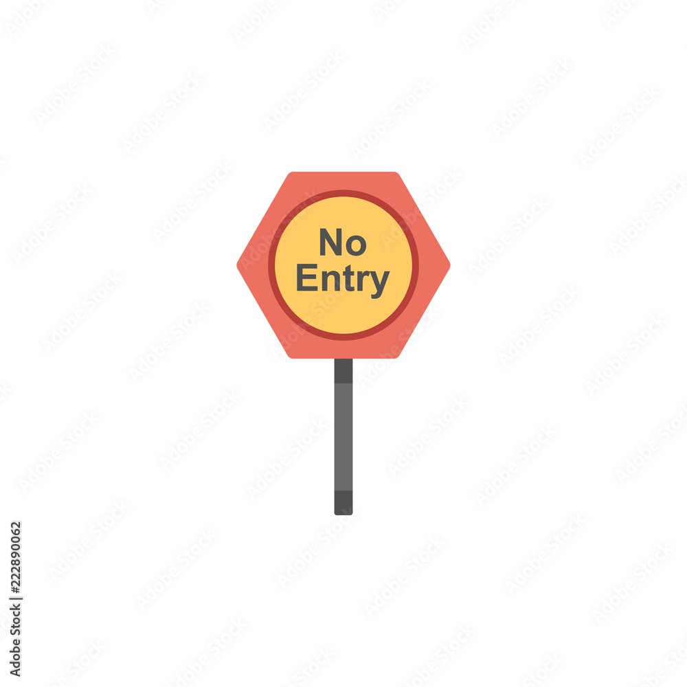 Poster caution zone colored icon. element of road signs and junctions icon for mobile concept and web apps.