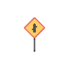 Crossroad junction colored icon. Element of road signs and junctions icon for mobile concept and web apps. Colored Crossroad junction can be used for web and mobile