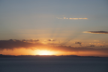 Fototapeta premium Sunset at Lake Titicaca